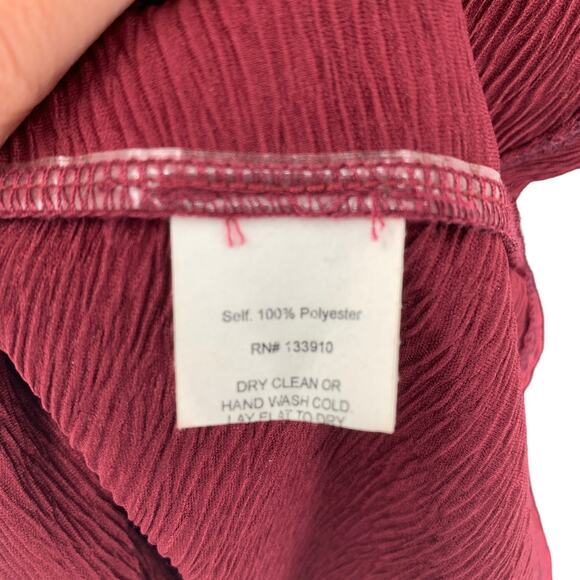 2/$30 SHOW ME YOUR MUMU Toby Tie Dress Size M Shift Maroon Mini - Picture 7 of 11